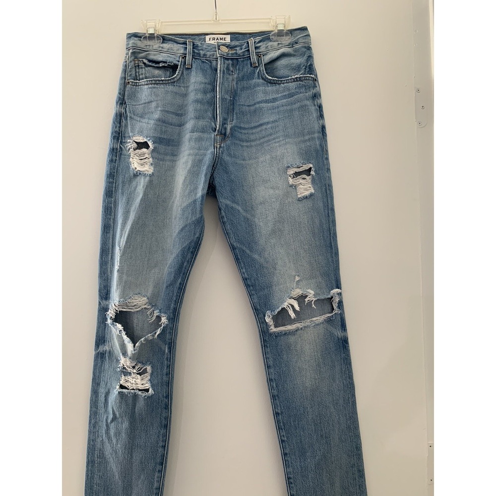 Frame Denim Jeans 26 Le Original Skinny Blue Wash Distressed